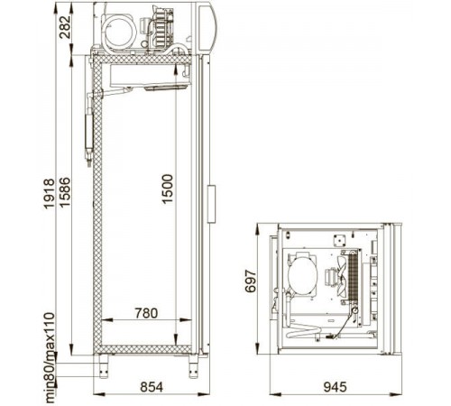 Морозильний шафа DP107-S Polair