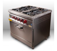 Плита 4-х конфоркова з духовкою МО15-4