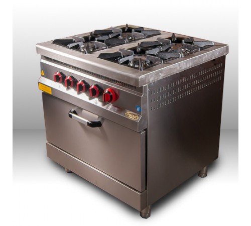 Плита 4-х конфоркова з духовкою МО15-4