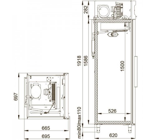Морозильний шафа CB105-S Polair
