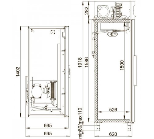 Шкаф холодильний CV110-S Polair