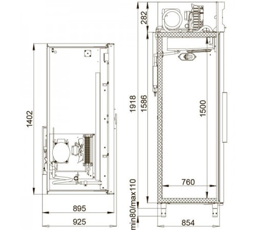 Шкаф холодильний CM114-S Polair