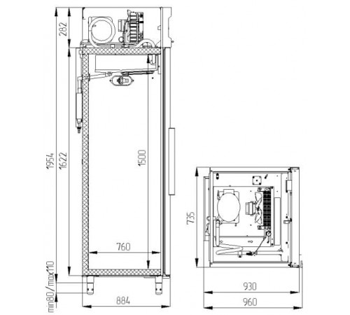 Морозильний шафа CB107-S Polair