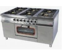 Плита 6-ти конфоркова з духовим шафою МО15-6 (40х40)