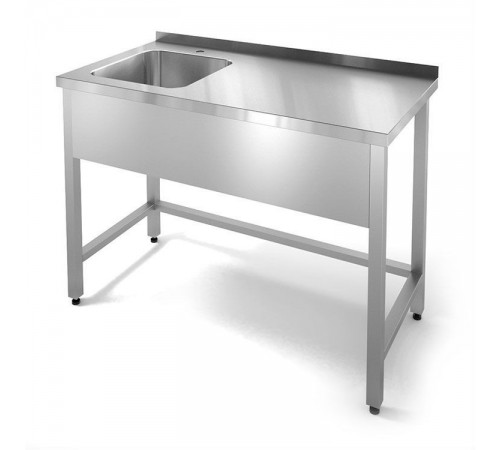 Стіл з ванною мийною зварною без поліці Проф 304