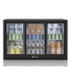ШАФА БАРНА ХОЛОДИЛЬНА HURAKAN HKN-DB335S НА 300 л, СКЛЯНІ РОЗСУВНІ ДВЕРІ