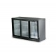 ШАФА БАРНА ХОЛОДИЛЬНА HURAKAN HKN-DB335S НА 300 л, СКЛЯНІ РОЗСУВНІ ДВЕРІ