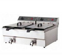 ФРИТЮРНИЦЯ HURAKAN HKN-FT1010N ПІДВІЙНА З КРАНОМ 10 + 10 л