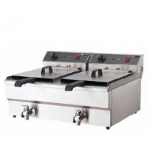 ФРИТЮРНИЦЯ HURAKAN HKN-FT1010N ПІДВІЙНА З КРАНОМ 10 + 10 л