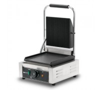 ГРИЛЬ КОНТАКТНИЙ HURAKAN HKN-PE22L ОДИНАРНЕ ГЛАД + РЕБРО