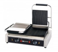 ГРИЛЬ КОНТАКТНИЙ HURAKAN HKN-PE44R ПІДВІЙНИЙ РЕБРО