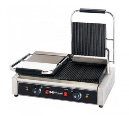 ГРИЛЬ КОНТАКТНИЙ HURAKAN HKN-PE44R ПІДВІЙНИЙ РЕБРО