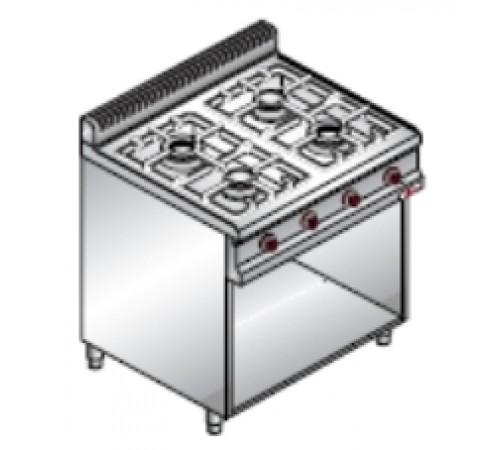 Плита газова Bertos G7F4M + 2P400