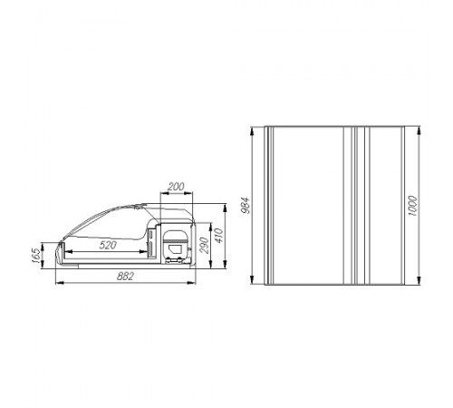 Вітрина холодильна ВХС-1,0 Арго XL ТЕХНО