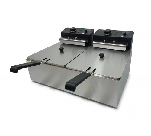Фритюрниця підвійна електрична професійна GoodFood EF66 BLACK