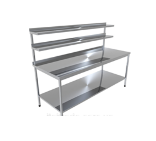 Стіл виробничий з двома верхніми і однією нижньою полицями Проф 430