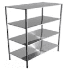 Стелажі 4-х рівневі проф 400