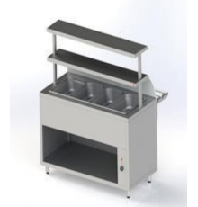 Марміт других страв МЛРН-4 1500 мм | Професійний, сухий тен, +30°...+90°C, 220 В