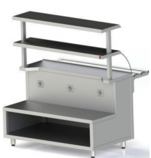 База під супниці МЛРН-2 1000 мм | Лінія роздачі, з надбудовою, 220 В