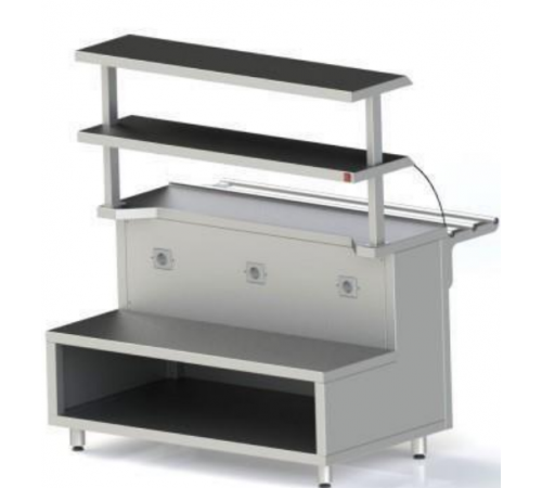 База під супниці МЛРН-2 1000 мм | Лінія роздачі, з надбудовою, 220 В