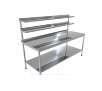 Стіл виробничий з двома верхніми і однією нижньою полицями Економ 430