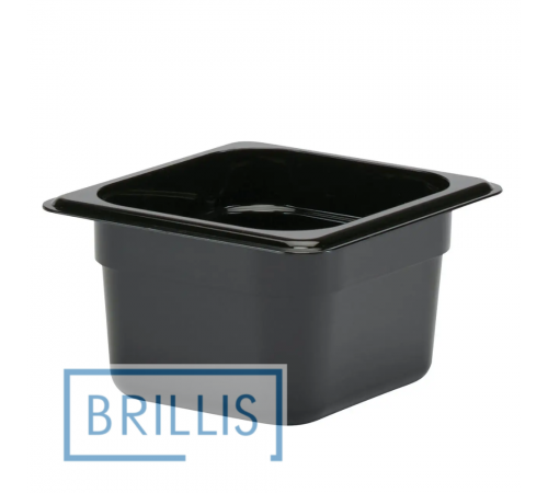 Гастроємність РС 1/6-100 мм із полікарбонату Brillis (159х173х100) чорна