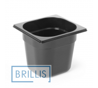 Гастроємність РС 1/6-150 мм із полікарбонату Brillis (159х173х150) чорна