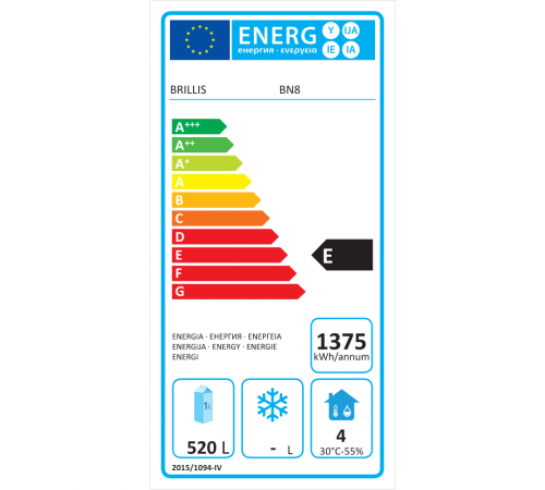 Холодильна шафа BRILLS BN8-P-R290