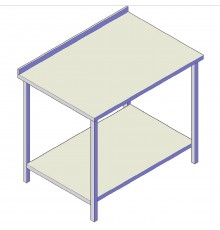 Стіл виробничий з нижньою поліцею економ 304