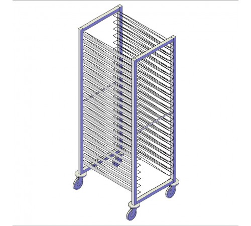 Шпилька одинарна 18 рівнів під деко 600х400