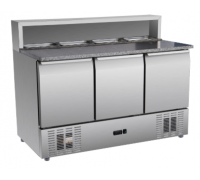 Холодильний стіл-саладетта BRILLIS PS903 | 3 двері, гранітна стільниця | Гарантія 2 роки