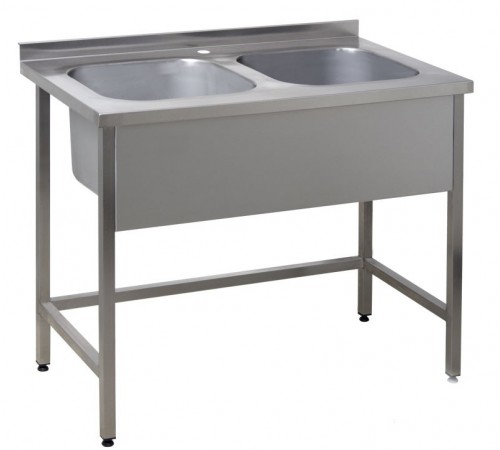 Ванна мийна зварна двосекційна Економ 304
