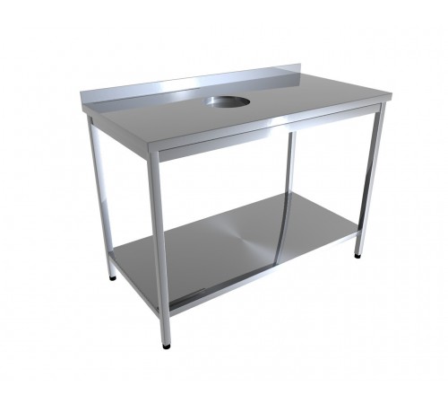 Стіл виробничий з нижньою поліцею і з відв. для харчових відходів Проф 430