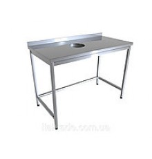 Стіл виробничий з відв. для харчових відходів Економ 304