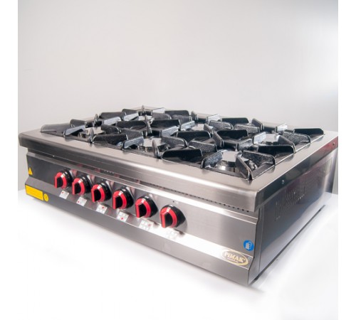 Плита 6-ти конфоркова настільна з газовим контролером МО15-6N