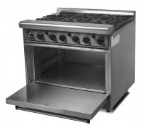 Плита газова 6-ти конфоркова з духовкою GR 6-36 Customheat