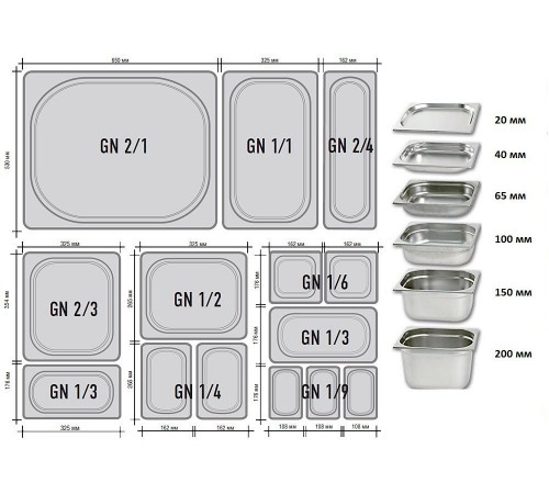 GN Гастроємність 2/1-10 Supplier