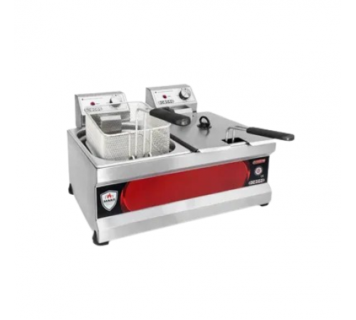 Фритюрниця електрична подвійна MARS MF-8+8, 8+8л