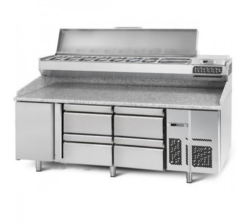 Холодильний стіл для піци - 1,9 x 0,7 м