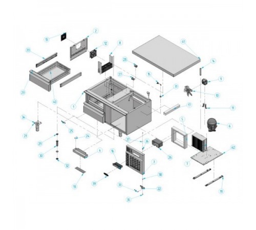 Холодильний стіл GGM Gastro KUI106-1,0 x 0,6м