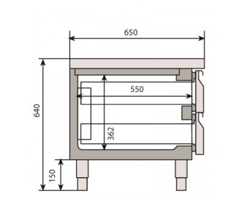 Холодильний стіл KUI206 - 2,0 x 0,6м