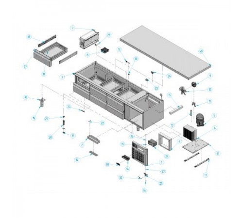 Холодильний стіл KUI206 - 2,0 x 0,6м
