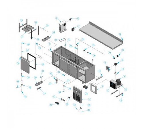 Холодильний стіл для напитків - 2,0 x 0,6 м BGI206