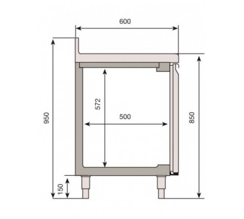 Холодильний стіл для напоїв – 1,5 x 0,7 м BGI157