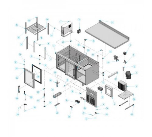 Холодильний стіл для напоїв – 1,5 x 0,7 м BGI157