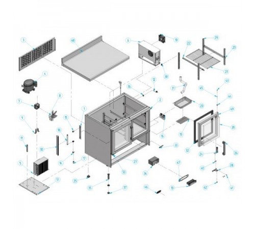 Холодильний стіл для напоїв – 1,0 x 0,7 м BGI107M