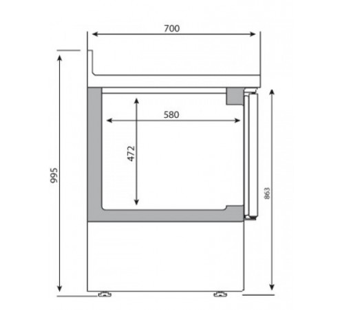 Холодильний стіл для напоїв – 1,5 x 0,7 м BGI157M