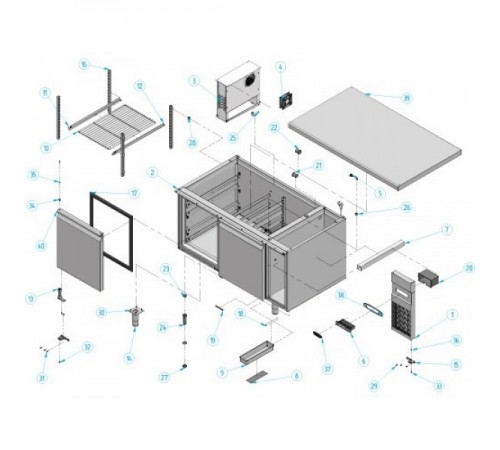 Холодильний стіл для випічки - 1,6 x 0,8 м BKGI168