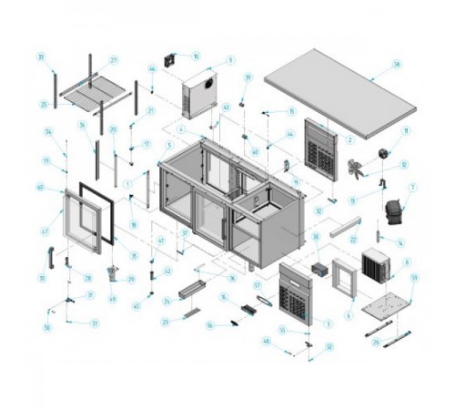 Холодильний стіл для напитків - 1,6 x 0,8 м BGI168GB