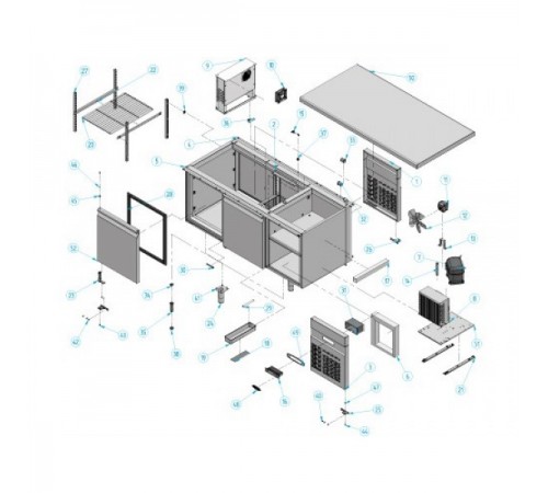 Холодильний стіл для випічки - 1,6 x 0,8 м BKGI168B